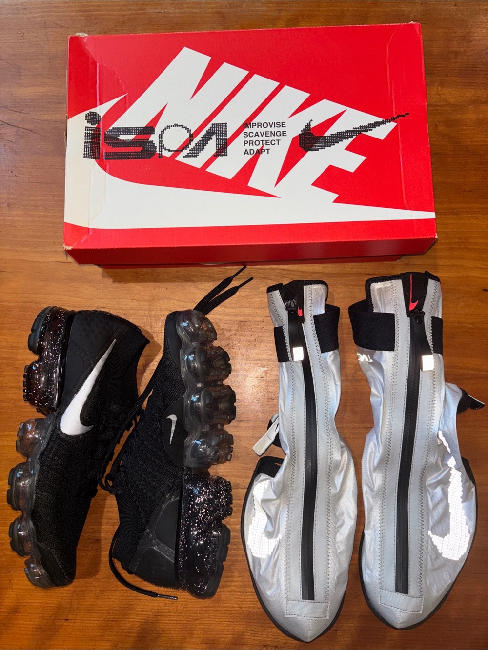 🆕Nike Air VaporMax Flyknit Gator ISPA with
'Silver' removable cover